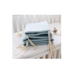 Jaju Baby Mavi 60x120 cm Waffle Pike Kumaş Montessori ve Beşik Koruyucu