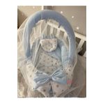 Jaju Baby Mavi Kulaklı Cibinlik ve Oyuncak Aparatlı Lüx Tasarım Babynest