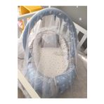 Jaju Baby Mavi -yıldız Desenli Cibinlik Ve Oyuncak Askılı Lüx Tasarım Babynest