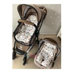 Jaju Baby Müslin Tilki Kumaş Bebek Arabası Minderi ve Puset Minderi Set