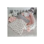 Jaju Baby Nest Gri Somon Yıldızlı Kombin Lüx Jaju-babynest Anne Yanı Bebek Yatağı Set