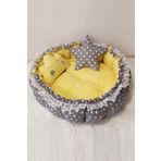 Jaju Baby Nest Gri Ve Sarı Açılır Kapanır Oyun Minderi Bebek Yuvası Jaju-babynest