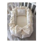 Jaju Baby Nest Krem Fırfırlı Babynest Lüx Tasarım Nest Anne Yanı
