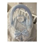 Jaju Baby Nest Mavi Kulaklı Cibinlik Ve Oyuncak Aparatlı Jaju-babynest Anne Yanı Bebek Yatağı