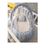 Jaju Baby Nest Mavi -yıldız Desenli Cibinlik Ve Oyuncak Askılı Lüx Tasarım Jaju-babynest