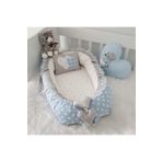 Jaju Baby Nest Mavi Yıldızlı Jaju-babynest Anne Yanı Bebek Yatağı Set