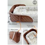 Jaju Baby Nest Premium Kahve Deri Çantalı Babynest Bebek Çantası Taşınabilir Anne Yanı Yatağı