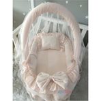 Jaju Baby Nest Somon Cibinlik ve Oyuncak Askılı Lüx Tasarım Fırfırlı Jaju-Babynest Anne Yanı - Pembe