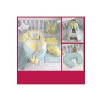 Jaju Baby Nest Yeşil Ve Sarı Yıldızlı 11 Parça Full Set Lüx Jaju-babynest Anne Yanı Bebek Yatağı