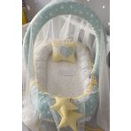 Jaju Baby Nest Yeşil Yıldız Cibinlik Ve Oyuncak Askılı Tasarım Jaju-babynest Anne Yanı Bebek Yatağı