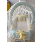 Jaju Baby Nest Yeşil Yıldızlı Cibinlik Ve Oyuncak Askılı Jaju-babynest Anne Yanı Bebek Yatağı