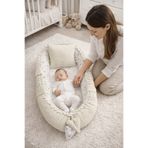 Jaju Baby Ponpon Detaylı Krem Waffle Babynest – Mickey Desenli, Ortopedik Bebek Yatağı
