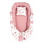 Jaju Baby Pudra Çift Taraflı Babynest %100 Pamuk Bebek Yuvası – Ayarlanabilir & Konforlu Bebek Yatağı