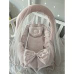 Jaju Baby Pudra Kulaklı Cibinlik ve Oyuncak Aparatlı Lüx Tasarım Babynest - 100 x 60 cm
