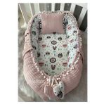 Jaju Baby Pudra Örgü Kumaş Ve Müslin Kumaş Ponponlu Babynest