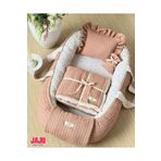 Jaju Baby Pudra Örgü Lüx Babynest Set 4 Parça Baby Nest Set Jaju-Babynest
