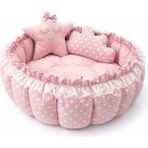 Jaju Baby Pudra Yıldızlı Açılır Oyun Minderi & Bebek Yuvası (80–120 Cm) Babynest