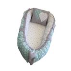 Jaju Babynest Mint Gri Yıldızlı Lüx Ortopedik Baby Nest