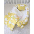 Jaju Babynest Sarı Bulutlu Lüx Ortopedik Baby Nest Set