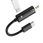 Jak Adaptörü USB C 3,5 mm (2'si 1 arada) Apple IPhone16 15 Kulaklık için, Samsung S24 Kulaklık DAC Audio Tip C Şarj Cihazı Kablo Dağıtıcı Dual Soket iPad AUXiliar Adaptör için