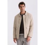Jakamen Bej Comfort Fit Gömlek Yaka Mevsimlik Mont - 54
