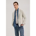 Jakamen Gri Slim Fit Mono Yaka Desenli Ceket - 58