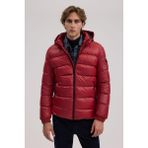 Jakamen Kırmızı Regular Fit Kapüşonlu Şişme Kışlık Mont - 48