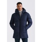 Jakamen Lacivert Comfort Fit Kapüşonlu Tam Dolum Kışlık Mont - 54