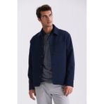 Jakamen Lacivert Slim Fit Bebe Yaka Mevsimlik Mont - 46
