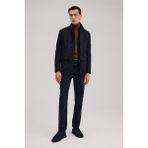 Jakamen Lacivert Slim Fit Hakim Yaka Patlı Ceket - 50