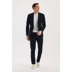 Jakamen Lacivert Slim Fit Mono Yaka Esnek Spor Ceket - 52