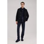 Jakamen Lacivert Slim Fit Mono Yaka Yünlü Mont - 52
