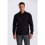 Jakamen Siyah Comfort Fit Ütü Gerektirmeyen %100 Pamuk Non Iron Gömlek