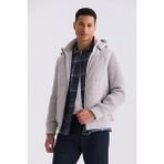 Jakamen Taş Comfort Fit Kapüşonlu Kolları Triko Kışlık Mont - 52