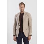 Jakamen Vizon Slim Fit Desenli Sivri Yaka Ceket - 56