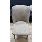 Jakarli Ağaç Desen Esnek Lastikli Oval Sandalye Kılıfı 1 Adet - 36 x 55 cm - Taş
