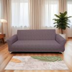 Jakarlı Ağaç Kabuğu 3kişilik Koltuk Örtüsü, Çekyat, Kanepe, Koltuk Kılıfı 1 Adet - 180 x 230 cm - Kahverengi