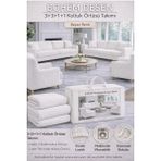 Jakarlı Bohem Kumaş 3.3.1.1 Koltuk Örtüsü Koltuk Kılıfı Takımı Ev Tekstili Sofa Cover - 180 x 230 cm - 00 Beyaz