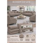 Jakarlı Bohem Kumaş 3.3.1.1 Koltuk Örtüsü Koltuk Kılıfı Takımı Ev Tekstili Sofa Cover - 180 x 230 cm - Vizon