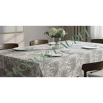 Jakarlı Dokuma Kare Masa Örtüsü 160 x 160 cm | Gri Ağırlıklı