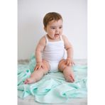 Jakarlı Müslin Battaniye 120 X 120 Mint Yeşili Yeşil
