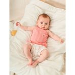 Jakarlı Örmeli Askılı Atlet Şort Bebe Takımı - Nar Çiçeği - 3 - 6 Ay