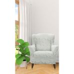 Jakarli Sahra Desen Tek Kişilik Koltuk Örtüsü, Berjer Kılıfı, Lastikli 1 Adet - 80 x 120 cm - Taş - Gri