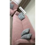 Jakarlı Su Yolu Desen 3311 Takım Koltuk Örtüsü Çekyat Kanepe Örtüsü Lastikli Yıkanabilir Pembe - 180 x 230 cm