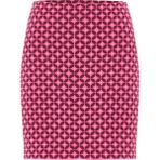 Jakarlı Triko Mini Etek - Pembe - S