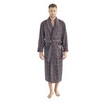 Jakarlı%100 Cotton Erkek Bornozu ANTRASİT 3XL