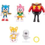 Jakks Pacific Sonıc, Amy, Taıls, Eggman ve Rocky Aksiyon Figürleri 5'li Paket W19-422524-8-GEN - Rengarenk