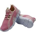 JAKXMON Lastik bağcıklı Ortapedik & Anatomik Sağlam Kaymaz Tabanlı Nefes Alan UNISEX Çocuk Spor Ayakkabısı - Pembe