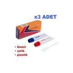 Jalasanj 3 Adet Ikiz Tüp Iran Yapıştırıcısı Kuvvetli Plastik Çelik Cam Metal Yapıştırıcı