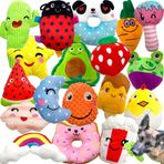 Jalousie 18 Paket Köpek Gıcırtılı Oyuncaklar Sevimli Doldurulmuş Pet Peluş Oyuncaklar Yavru Küçük Orta Köpek Yavrusu Evcil Hayvanlar için Çiğnemek Oyuncaklar - Toplu Köpek Gıcırtılı Oyuncaklar